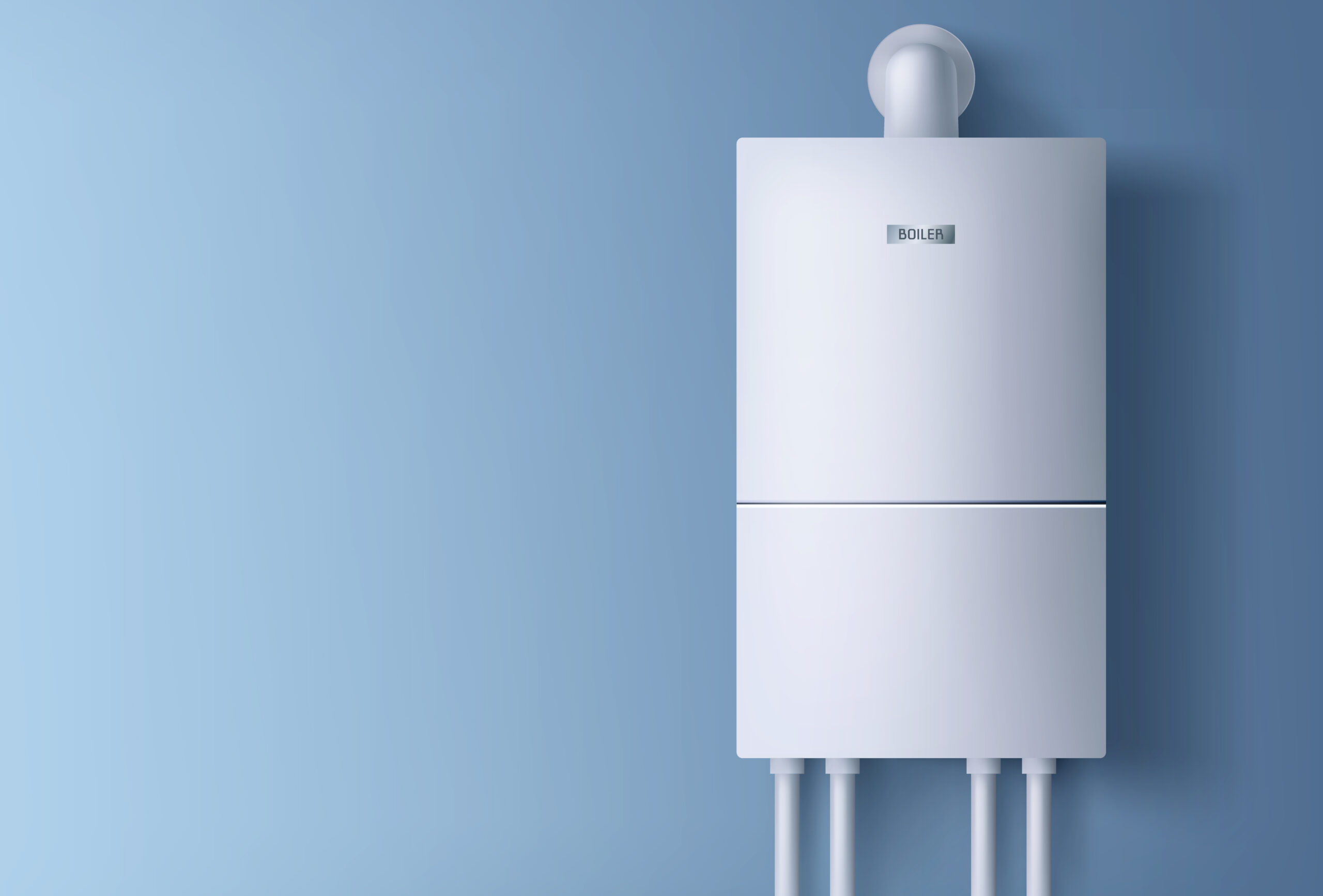 water heater hanging on a wall